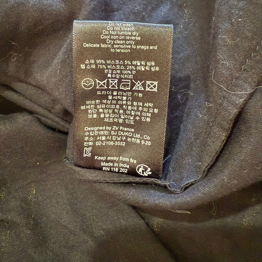 Zadig & Voltaire Whimsigoth Dress Dark Romance Metallic Festival EdgyHem Party S - Picture 9 of 14